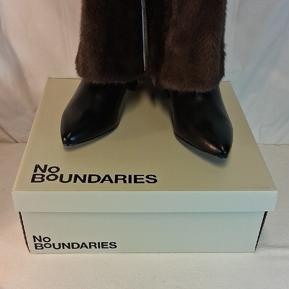 No Boundaries Brown Faux Fur Heeled Boots - Picture 9 of 9
